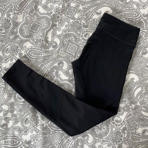 Fabletics Black Mesh Compression Leggings